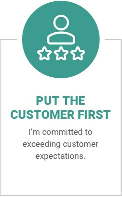 Put the Customer First – I’m committed to exceeding customer expectations.